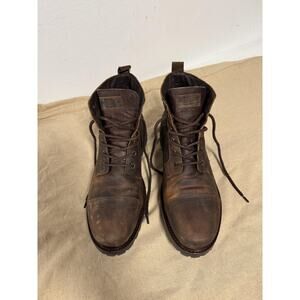 Bullboxer Boots Mens Size 11 Brown Leather Lace Up Made Portugal Rugged Shoes